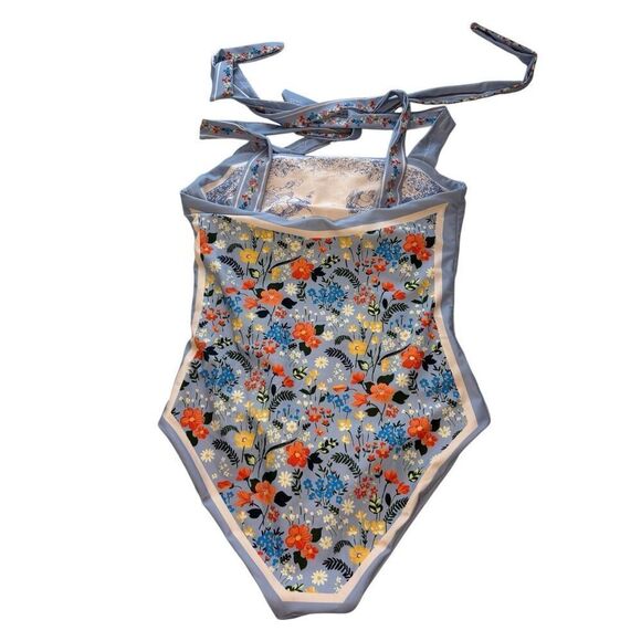 Visual Swim reversible one piece swimsuit with shoulder ties - L - Picture 7 of 7